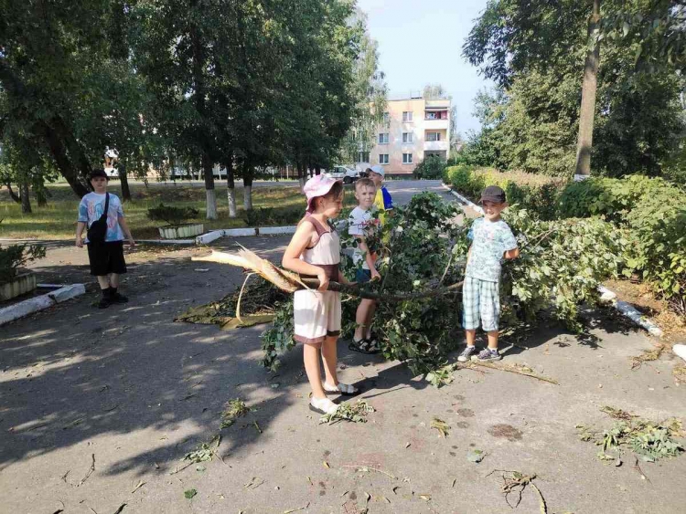Активное участие молодежи Гомельского района в ликвидации последствий стихийного бедствия